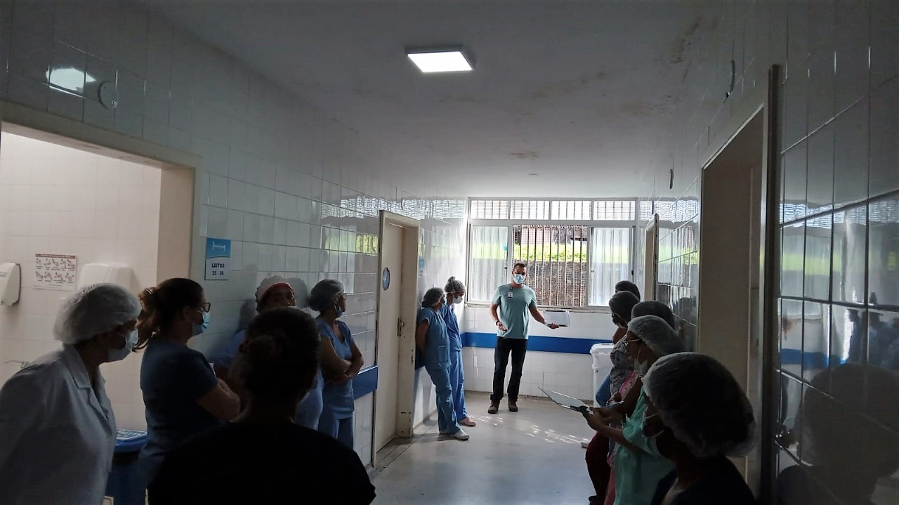 Hospital de Base de Itabuna promove treinamento sobre Gerenciamento de Resíduos dos Serviços de Saúde.