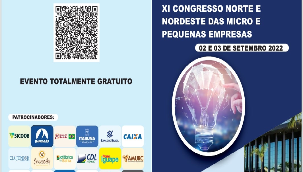 Itabuna sedierá XI Congresso Norte e Nordeste das Micro e Pequenas Empresas.