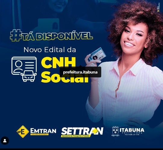 Prefeitura de Itabuna abre 100 vagas para emissão da CNH Social pela EMTRAM.