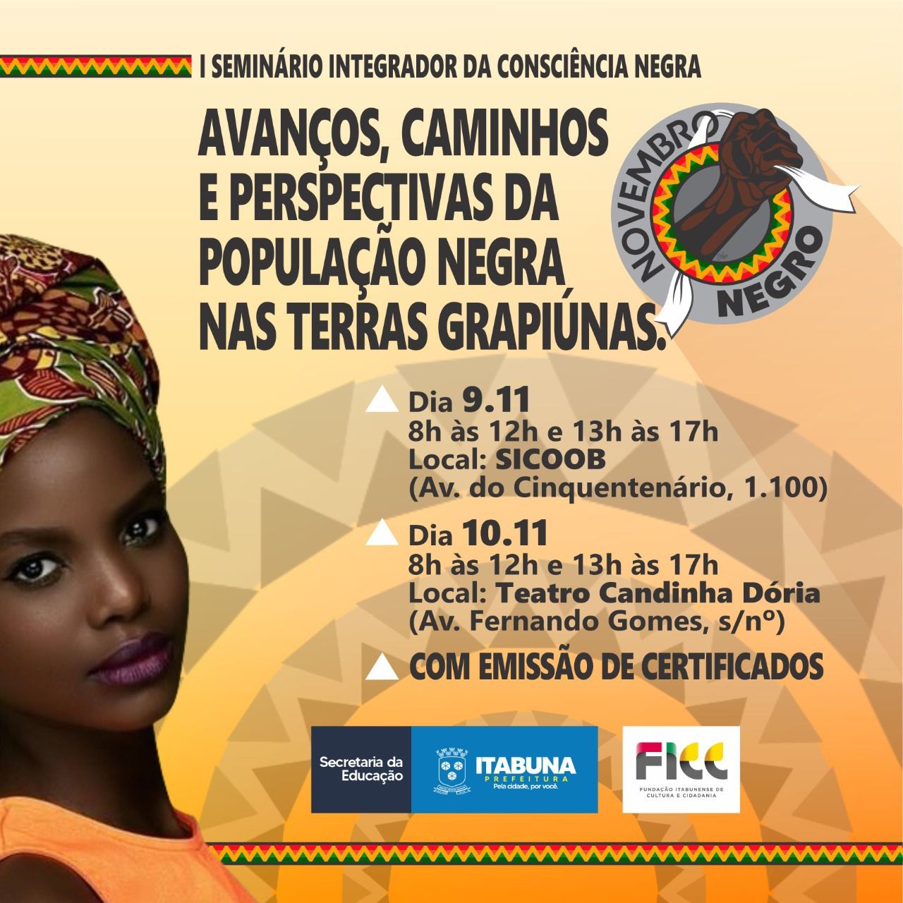 Seminário abre as celebrações do mês da Consciência Negra em Itabuna.