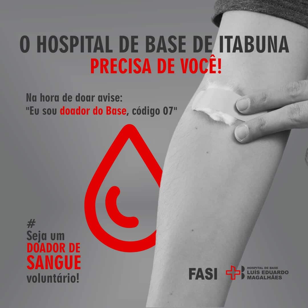 Hospital de Base recebe caravana de Ibicuí para doação de sangue na sexta-feira.