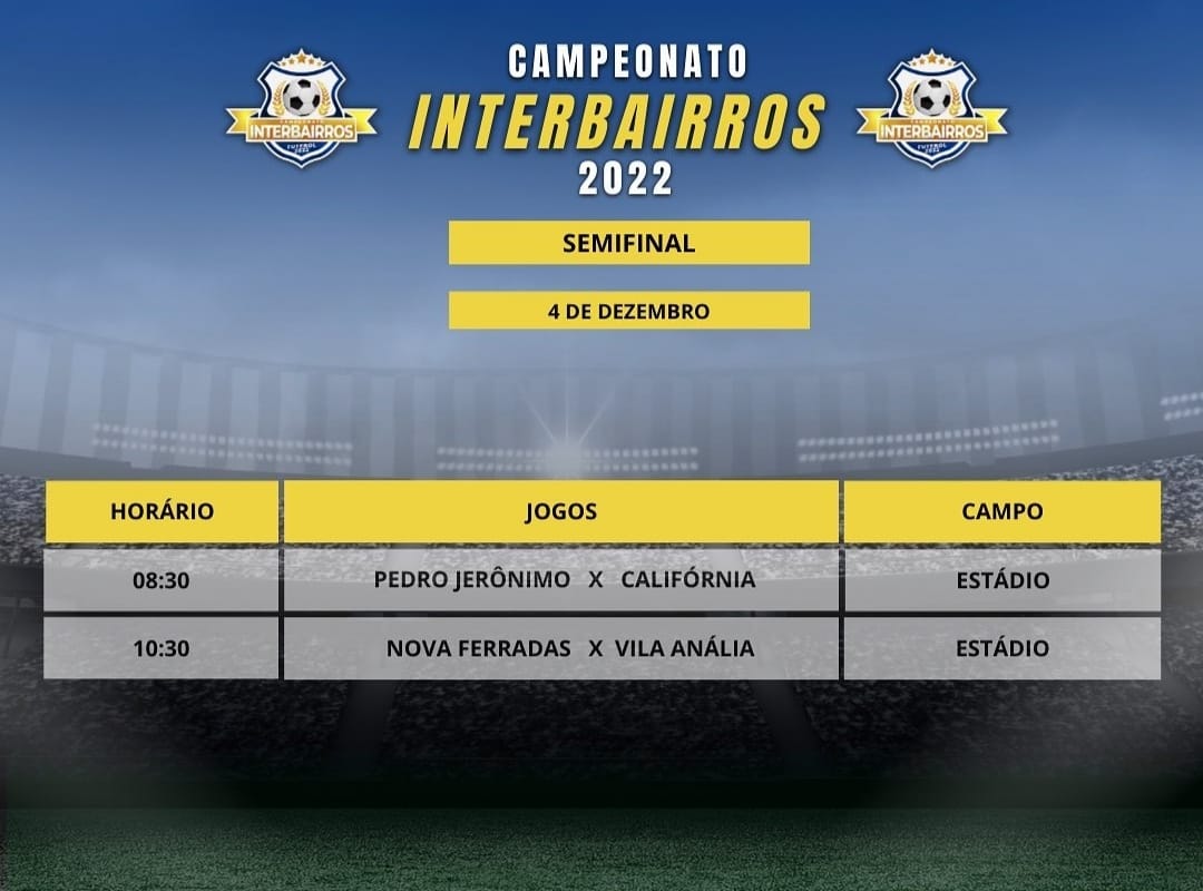 Prefeitura confirma para domingo a semifinal do Interbairros no Itabunão.
