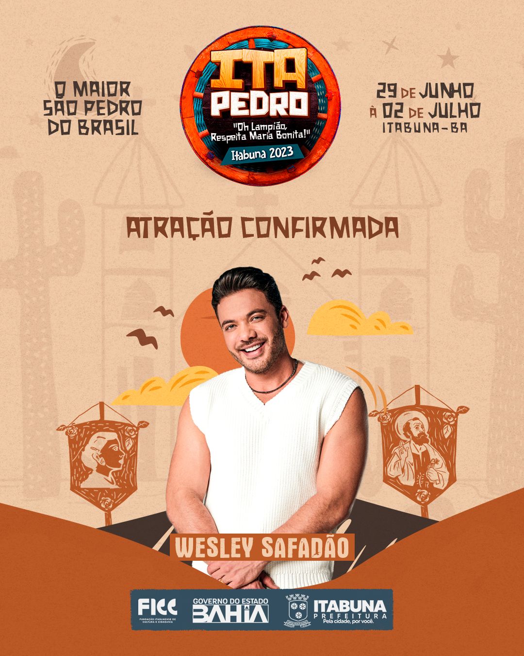 Ita Pedro confirma Wesley Safadão como primeira atração do evento