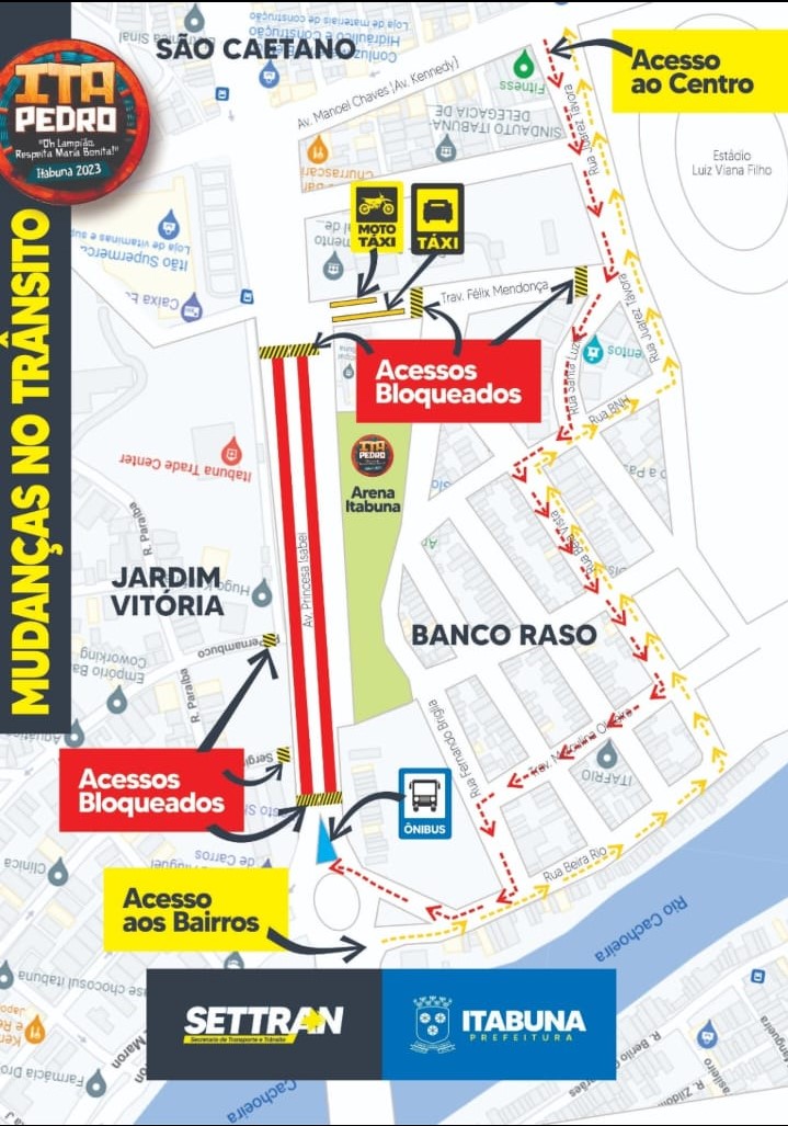 Prefeitura altera fluxo no trânsito da Princesa Isabel para Ita Pedro 2023