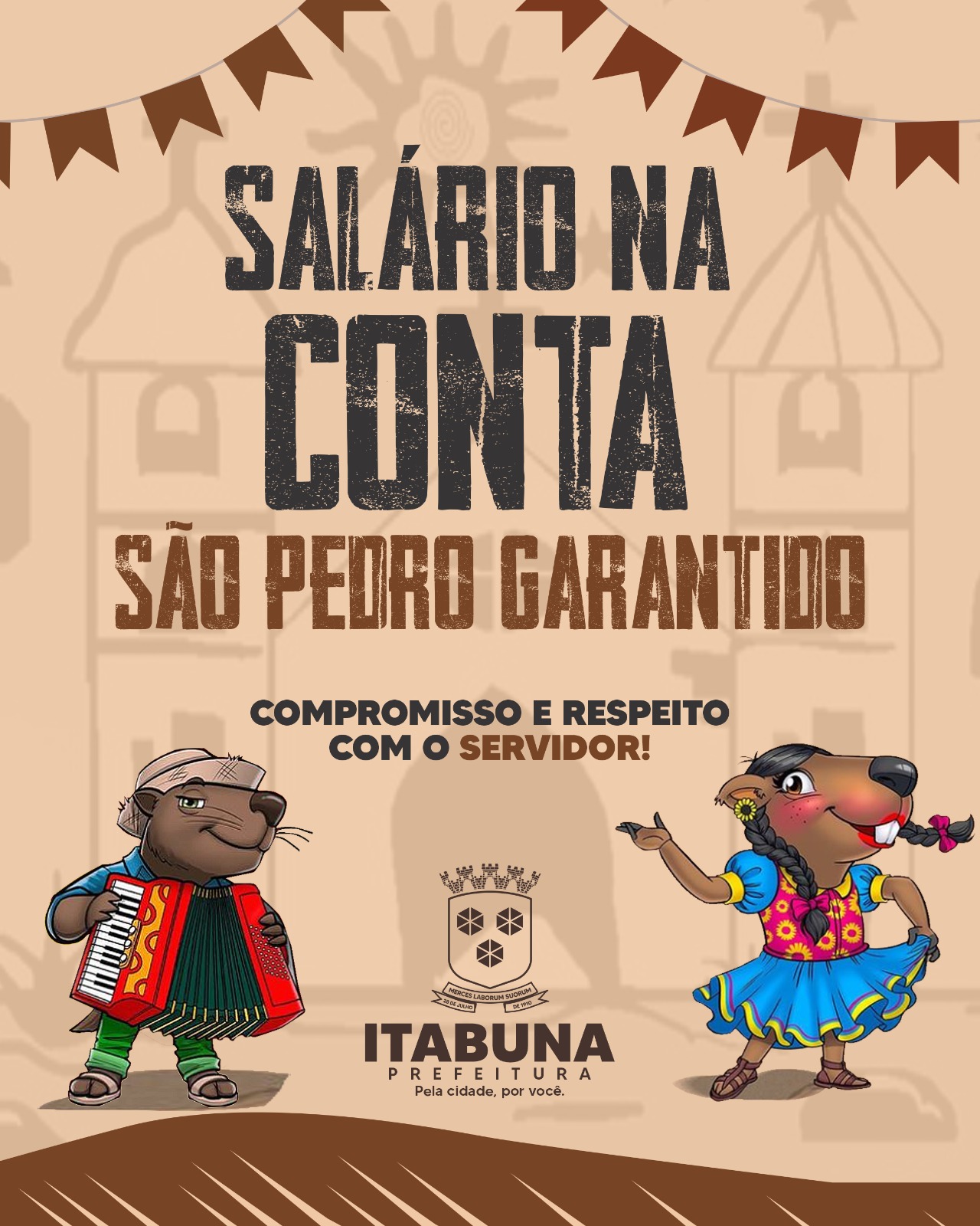 Augusto Castro antecipa pagamento dos salários dos servidores municipais de Itabuna para receber os festejos do Ita Pedro
