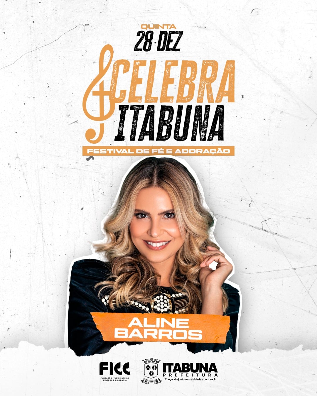 Prefeitura de Itabuna confirma Aline Barros como atração do Celebra em Dezembro
