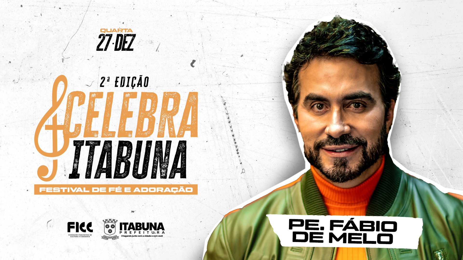 Padre Fábio de Melo está confirmado para compor a programação do Celebra Itabuna