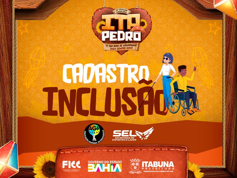 Prefeitura de Itabuna abre inscrição para PcDs, para participar do Ita Pedro 2024