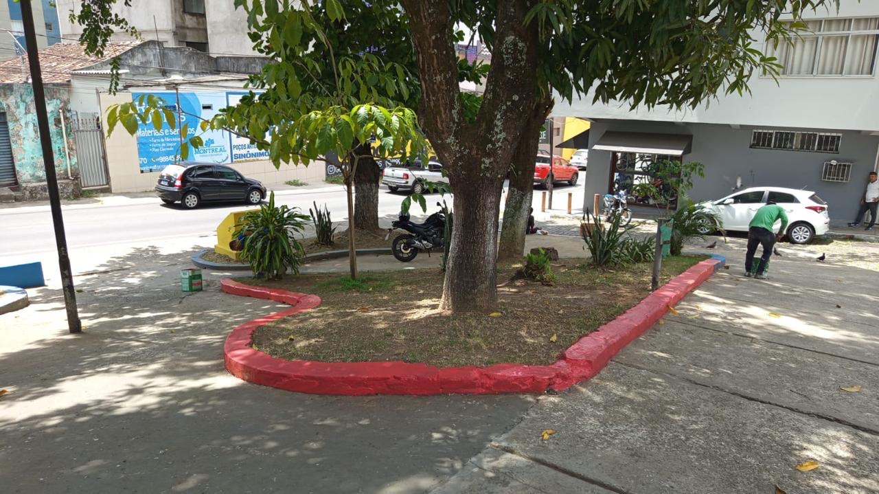Prefeitura faz zeladoria e restaura histórica Praça Pisa na Fulô e a Praça Jardim dos Eucaliptos