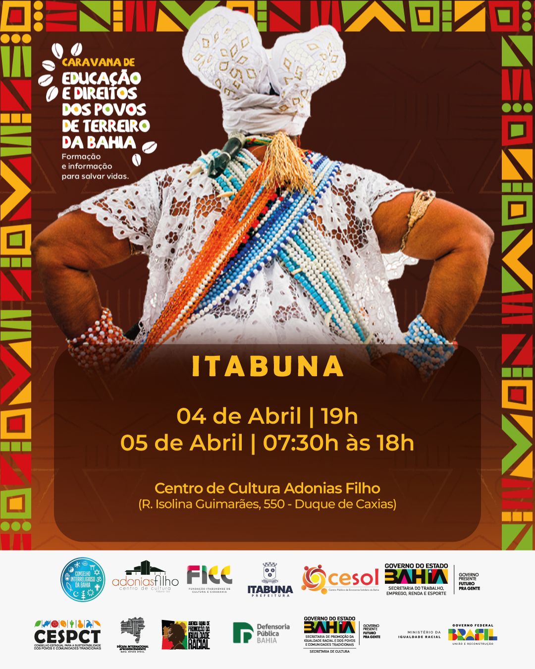 Itabuna recebe a Caravana de Educação em Direitos dos Povos de Terreiro da Bahia