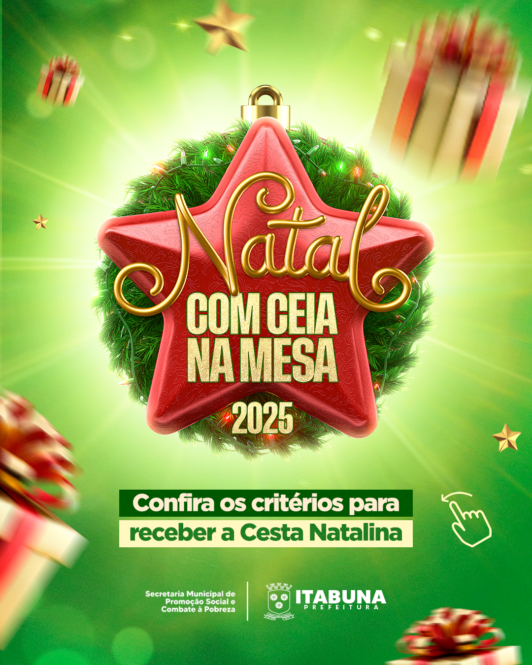 Prefeitura distribui nesta sexta-feira 10 mil cestas natalinas para famílias carentes de Itabuna