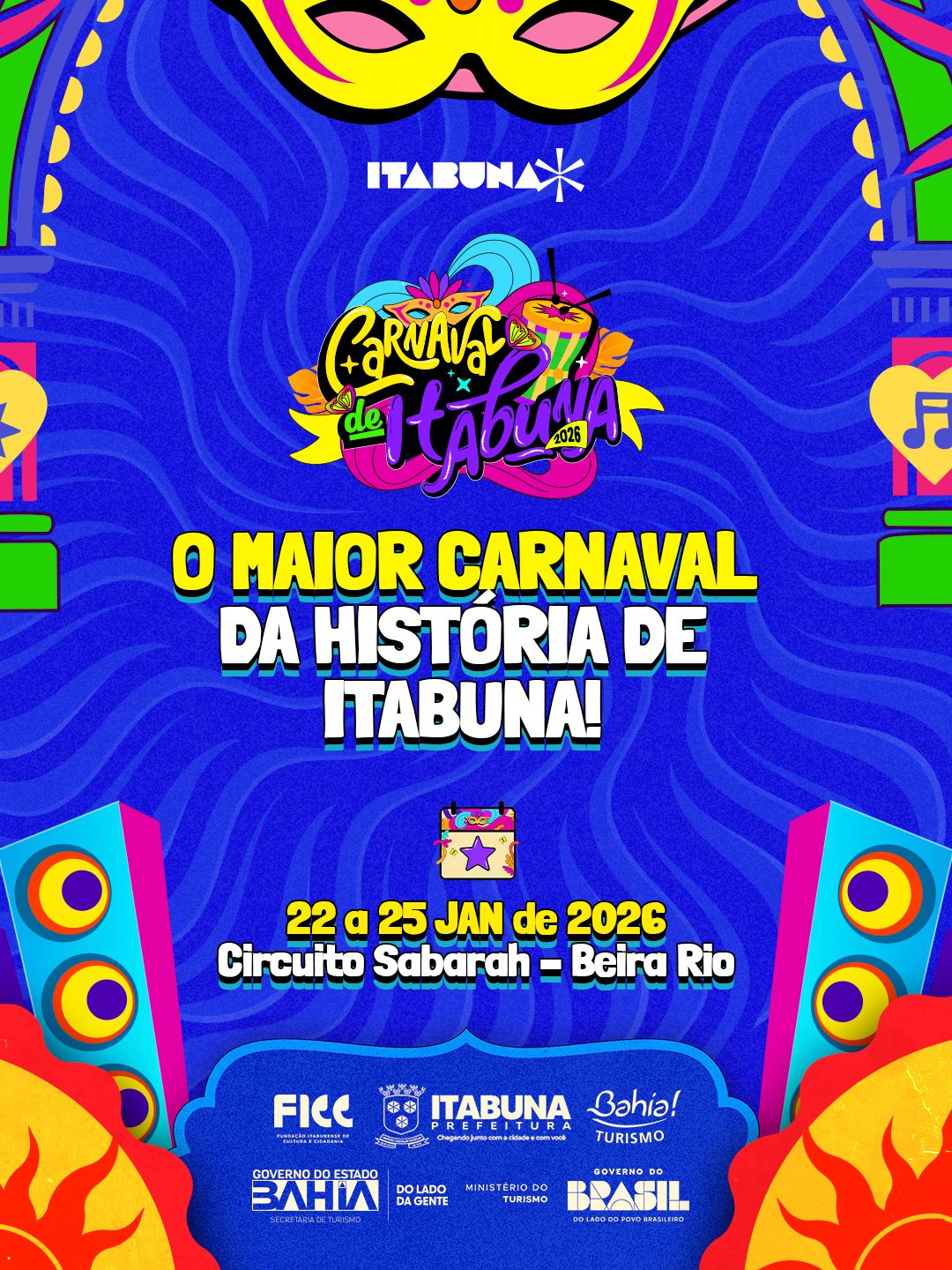 Prefeitura de Itabuna confirma datas do Carnaval Antecipado 2026