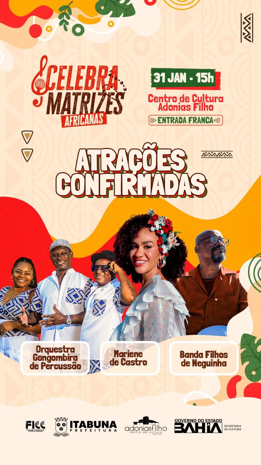 Prefeitura e FICC realizam a 3ª edição do Celebra Itabuna para valorização da cultura ancestral no Centro de Cultura Adonias Filho