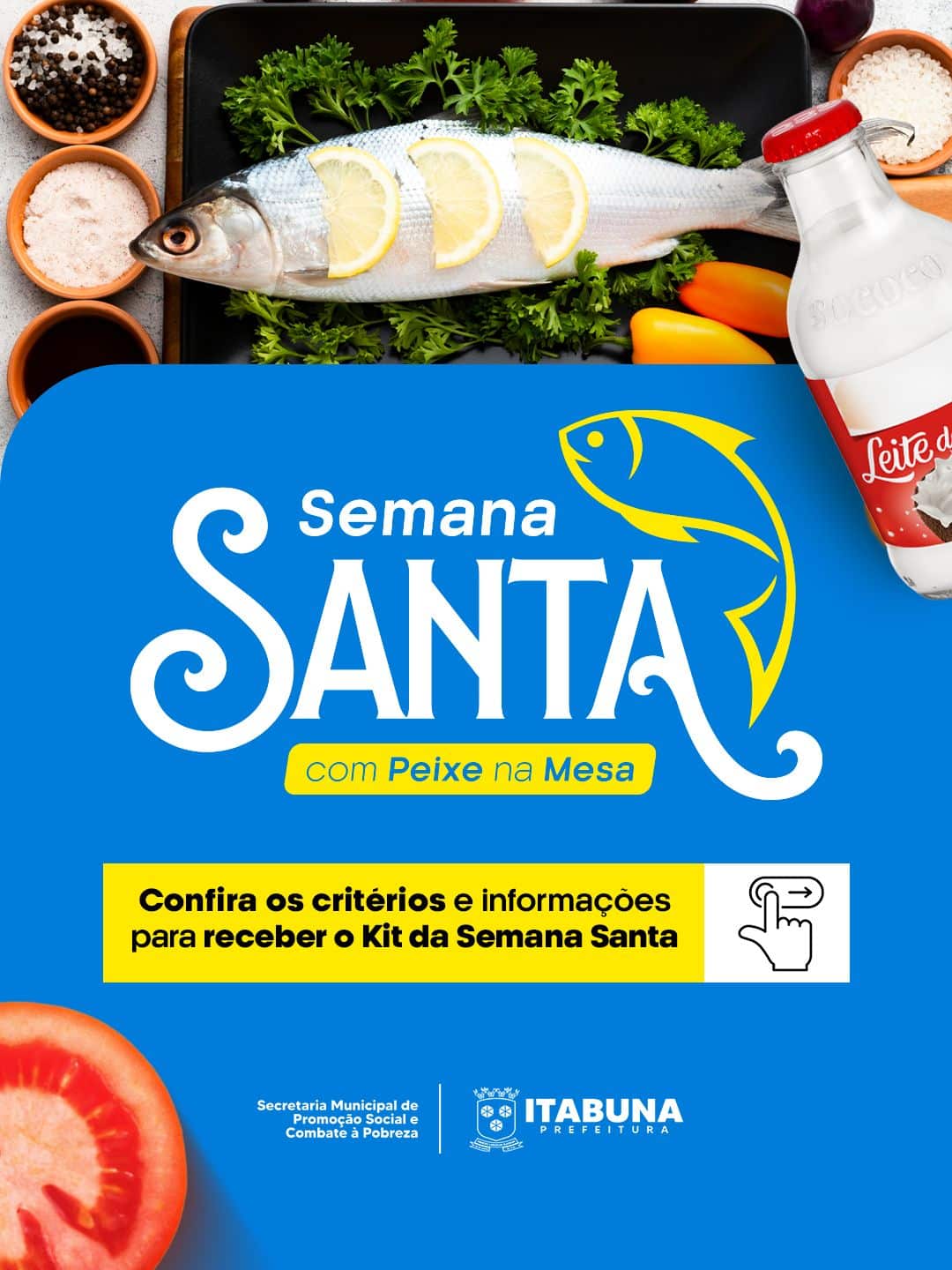 Prefeitura de Itabuna define dias e horários para a retirada dos vouchers do Kit Semana Santa