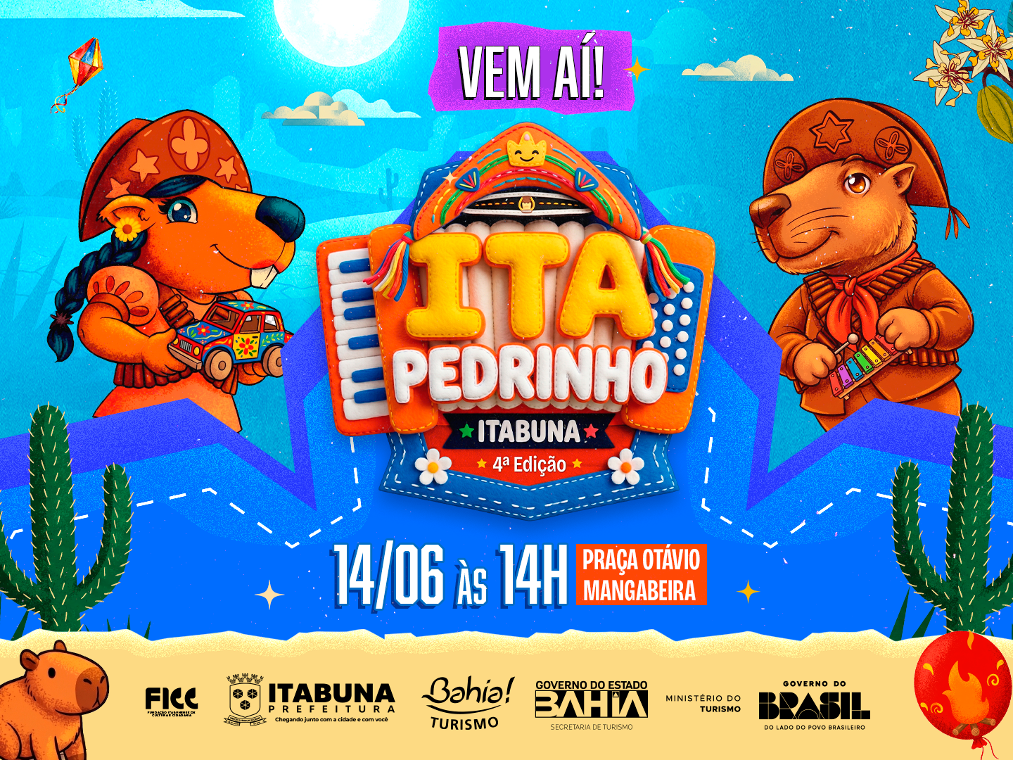 Prefeitura de Itabuna realiza 4ª edição do Ita Pedrinho com programação especial para as crianças