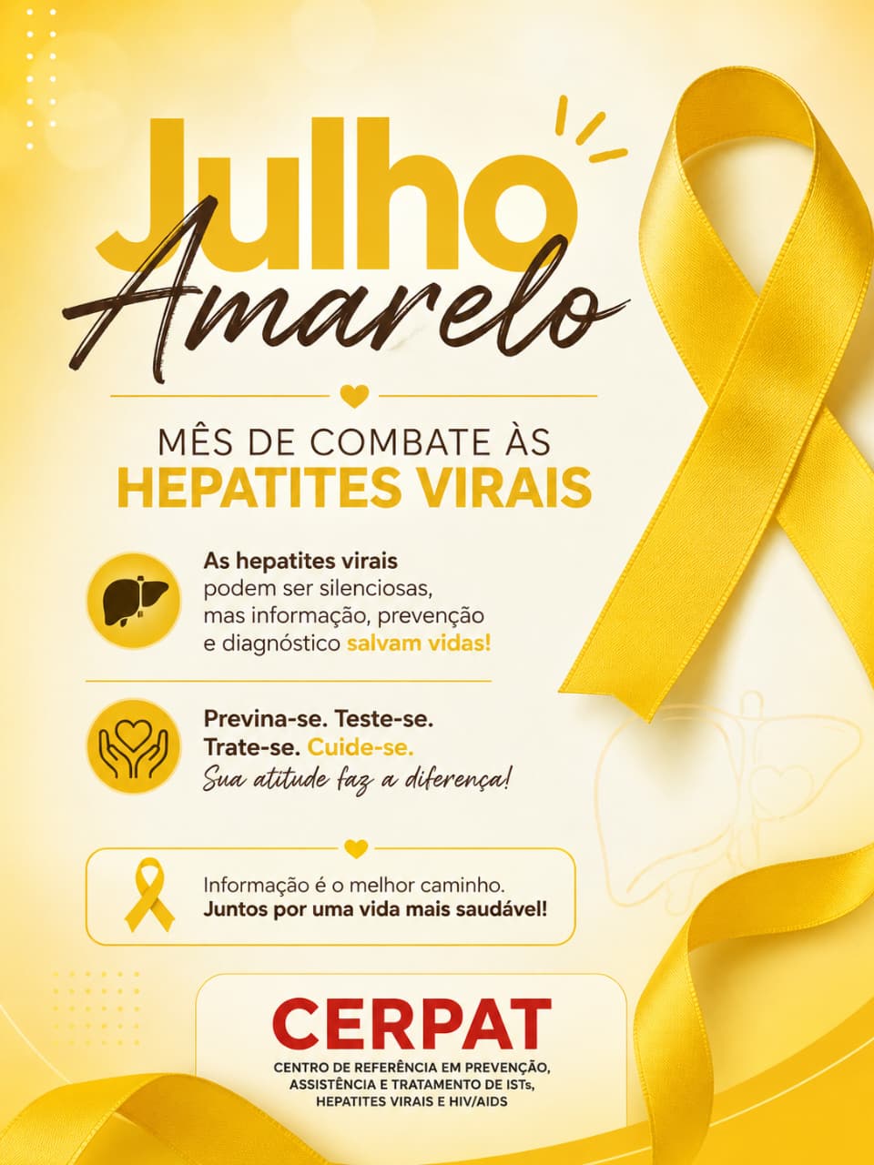 CERPAT Itabuna reforça a importância da prevenção das hepatites virais neste Julho Amarelo